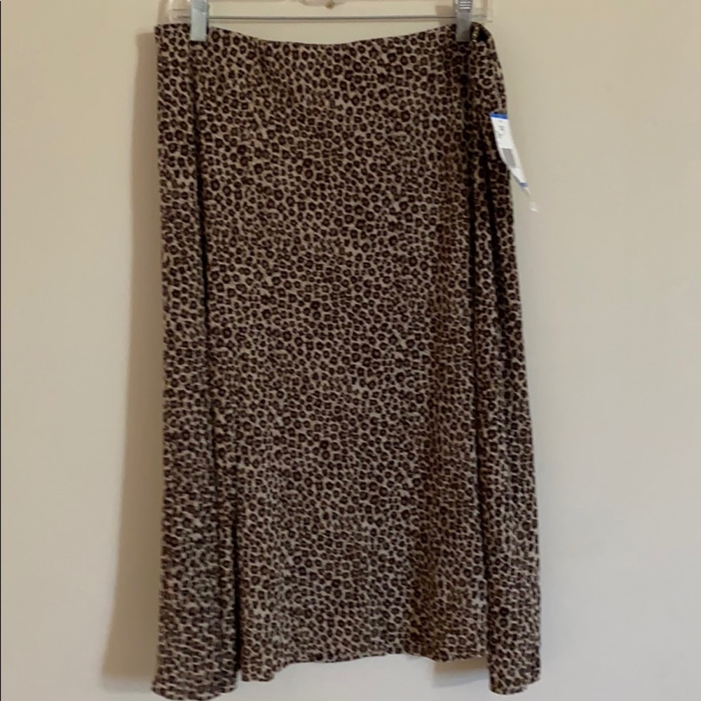 NWT Jones New York Leopard Print Skirt Size XL